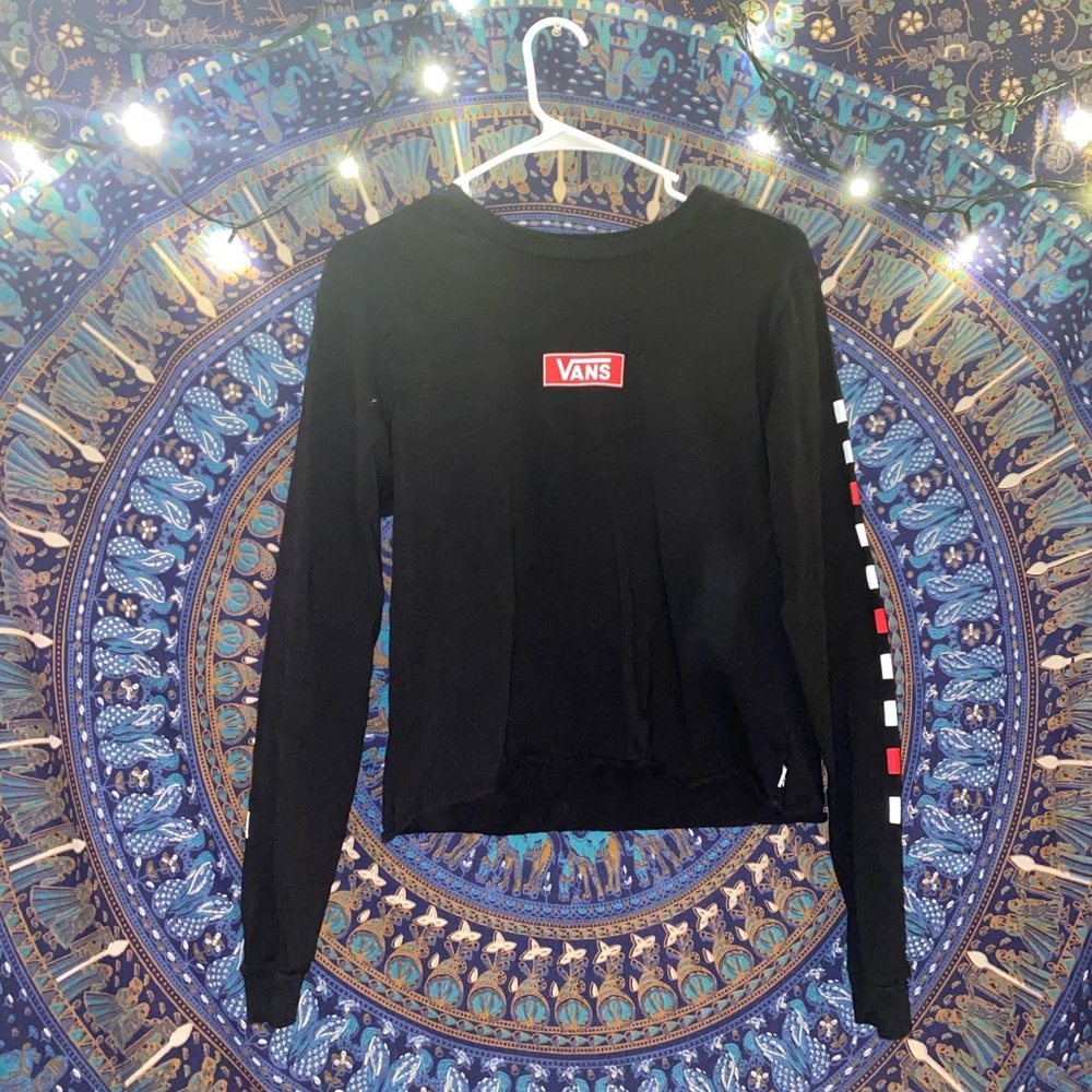 black long sleeve vans tee shirt